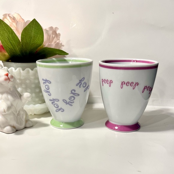 Starbucks 2007 Spring Bunny Hop & Chick Peep Coffee Cups 7 oz Easter Mugs Set 2 - Picture 11 of 15
